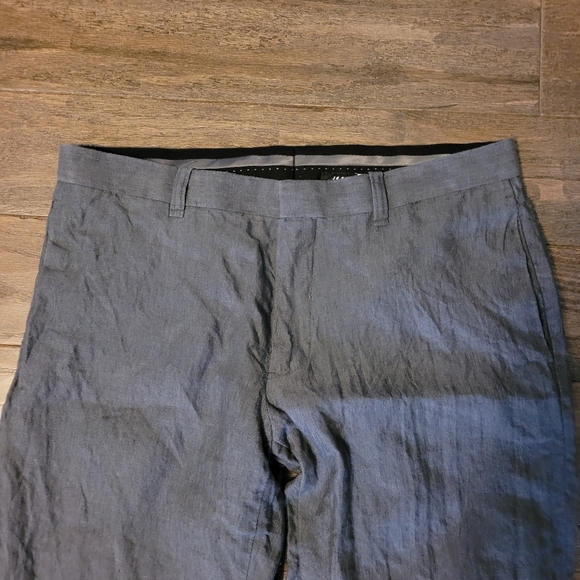 🍁3/$30 H & M Men's Linen Grey Pants Size 34 - Picture 3 of 10